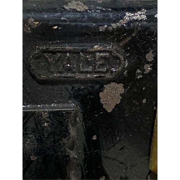 Antique Metal Door Knobs Brass Plates and Mortise - Picture 4 of 4